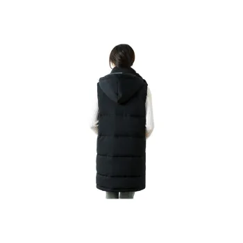 JEANSWEST Fashion Versatile Everyday Casual Commute Solid Color Sleeveless Thickened Mid Length Winter Women's