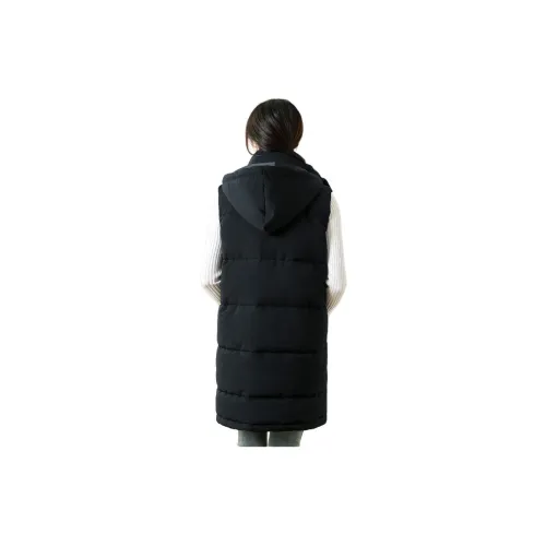 JEANSWEST Fashion Versatile Everyday Casual Commute Solid Color Sleeveless Thickened Mid Length Winter Women's