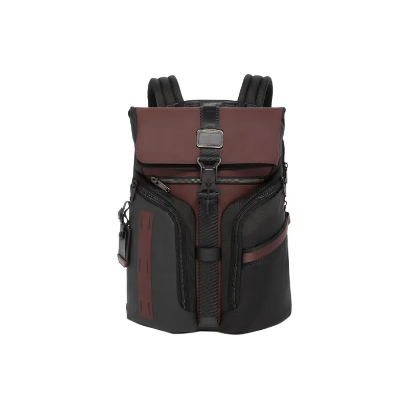 TUMI Polyurethane Backpack Unisex Dark Red-0
