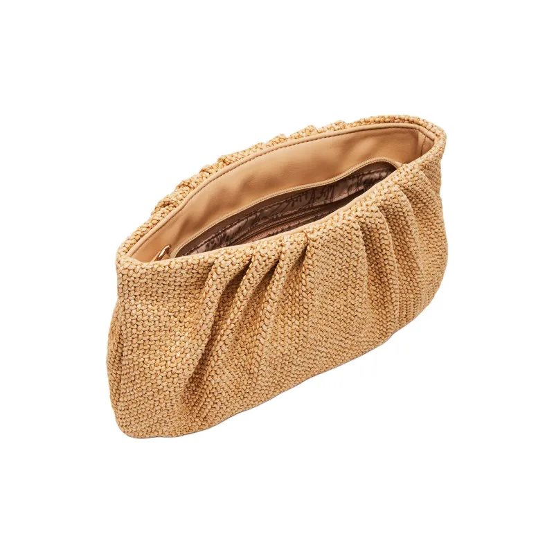 STEVE MADDEN Textile Materials One Shoulder Crossbody Clutches Women's Natural-2