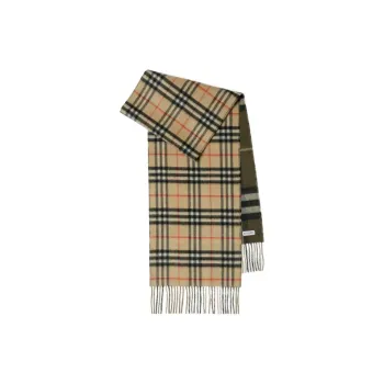 Burberry Badge Vintage Checked Fringed Scarf
