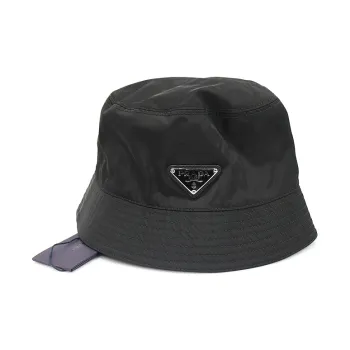 PRADA Nylon Bucket Hats Women's Black