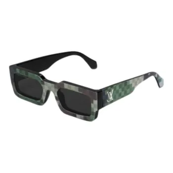LOUIS VUITTON Acetate Metal Square Sunglasses Men's Multicolor