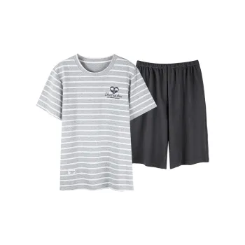 Mulong Family Pajama Set Men's Light Gray