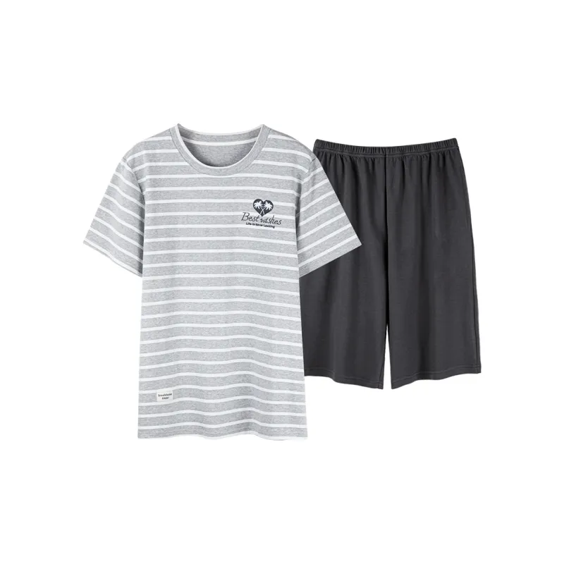 Mulong Family Pajama Set Men's Light Gray-0