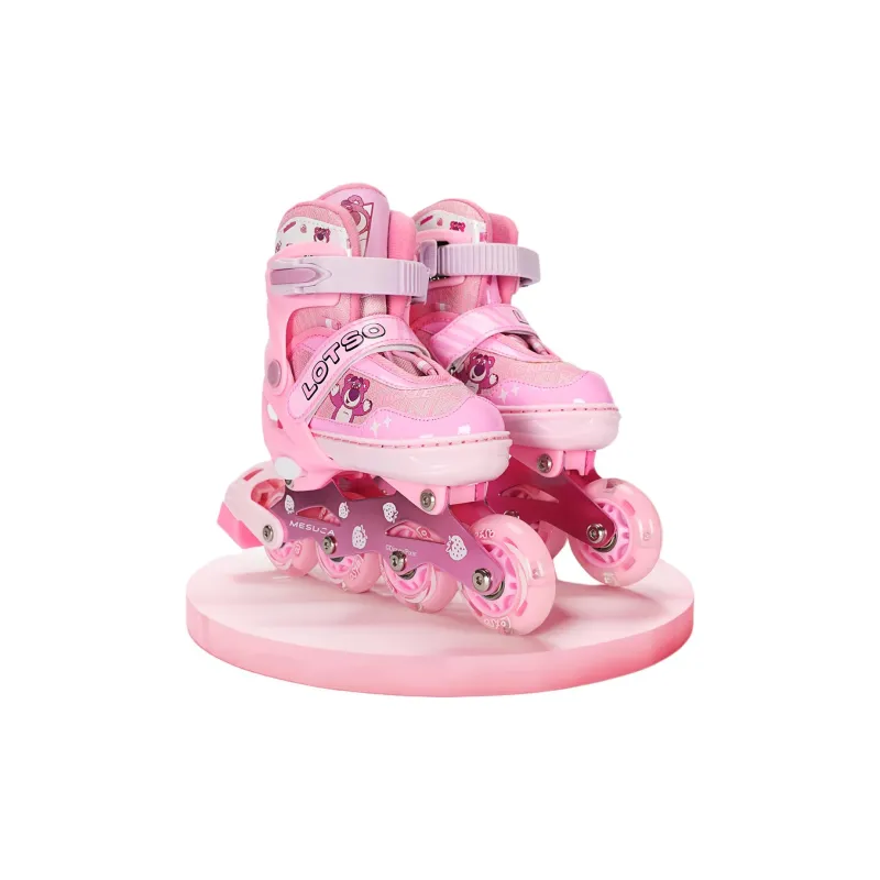 Disney Strawberry Bear Series Roller Skate Set, Inline Skate Plastic, Aluminum Alloy Kids' Pink-1