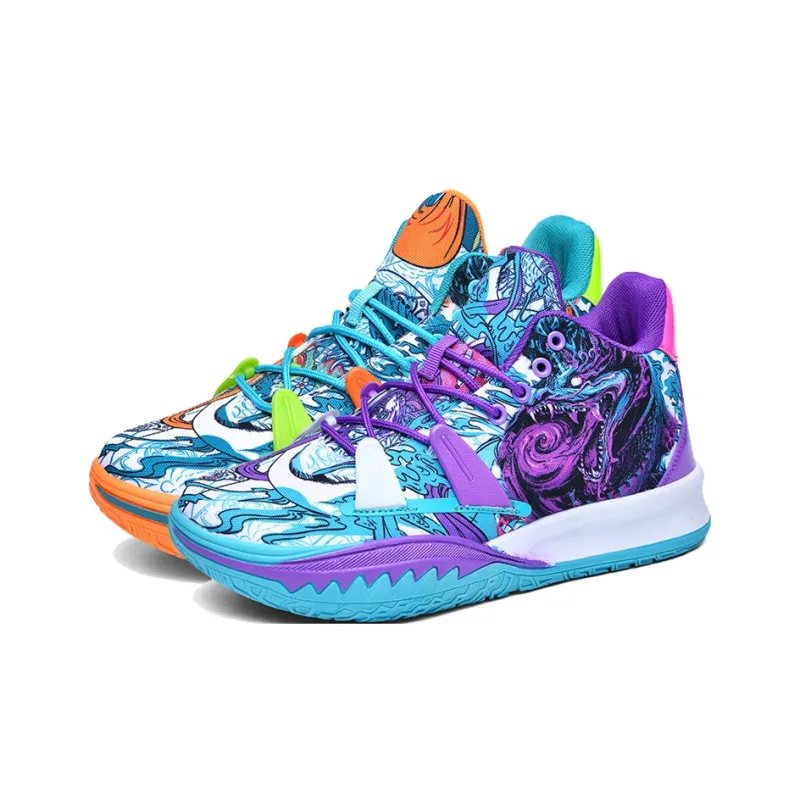 Black tailed Deer Slip Resistant, Abrasion Resistant, Breathable Mid Top Basketball Shoes Unisex-20