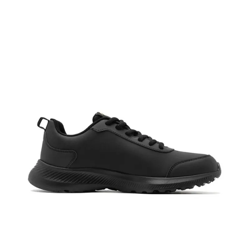 QIAODAN Anti Slip Wear Resistant Low Top Casual Running Shoes Men's Black Gold-1