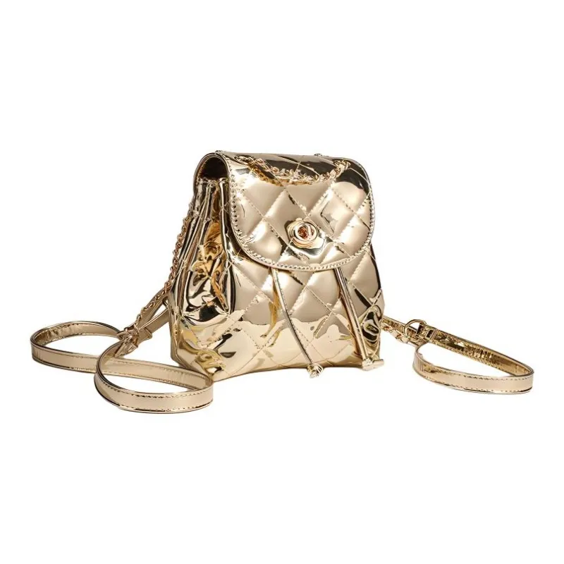 TTaG．baG PU Backpack Regular Women's Silver/Gold-9