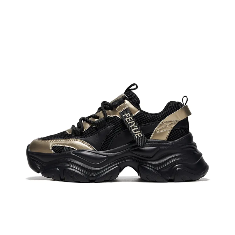 Feiyue Anti-Slip Wear-Resistant Low-Top Chunky Sneakers Women's-5
