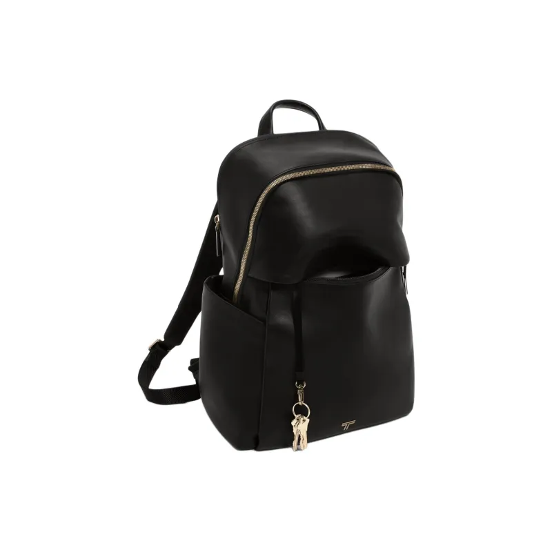 TUMI Voyageur Leather Backpack Women's Black-2