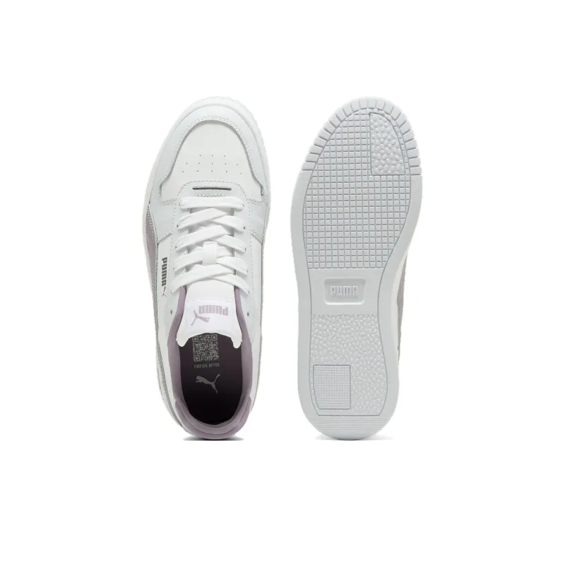 PUMA Carina Street Anti Slip Wear Resistant Low Top Skateboard Shoes Women's White Purple-3