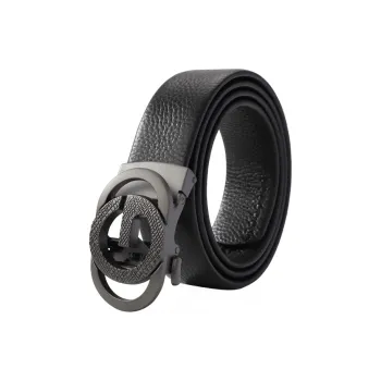 15 MINS Automatic Buckle Business Innerwear For Middle Aged Men Cow Leather Leather Belts Men's Width 3.5CM