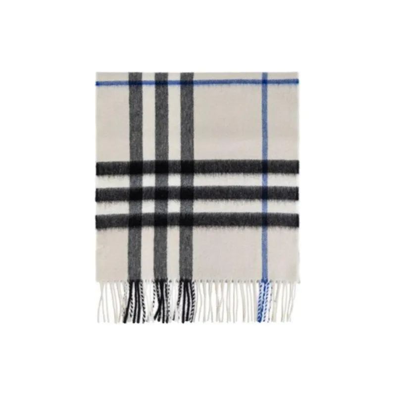 Burberry Check Printed Fringed Scarf-1