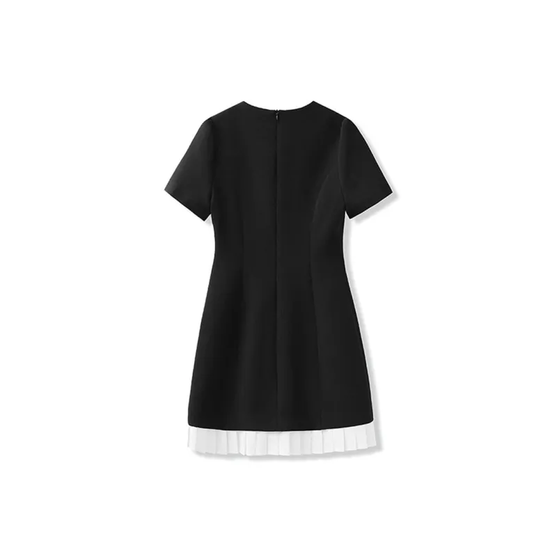 CHARM PICK Short Sleeved Dresses Women's Black-1