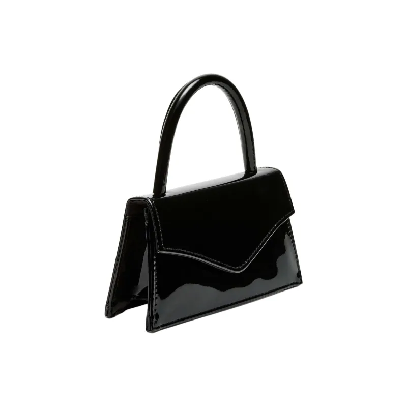 STEVE MADDEN Synthetic Material Patent Leather Shoulder Bag Crossbody Bag Handbag Mini Women's Black-1
