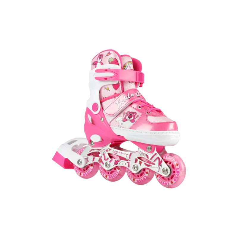 Disney Strawberry Bear Series Inline Skates Plastic, Aluminum Alloy Kids' Pink-5