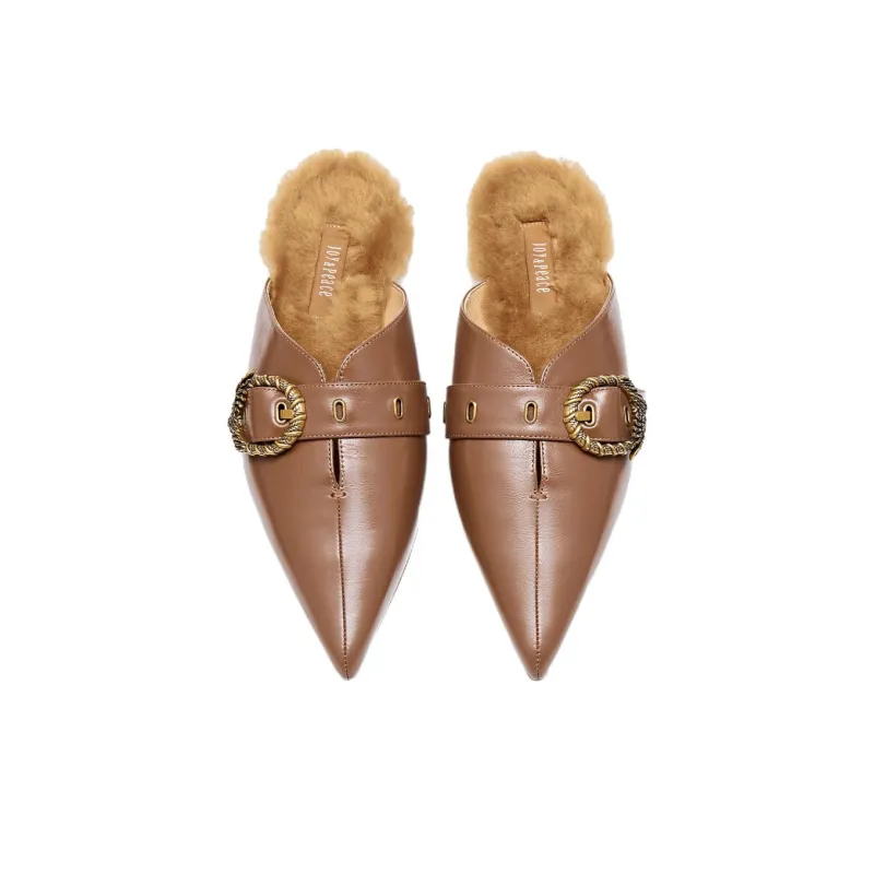 Joypeace Rubber Sole Slip Resistant Abrasion Resistant Closed Toe Slippers Women's-11