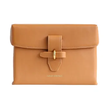 Abbott-VINTAGE Cow Leather Shoulder Bag Small Size Women's Brown/Blue/Green/Black