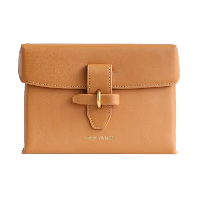 Abbott-VINTAGE Cow Leather Shoulder Bag Small Size Women's Brown/Blue/Green/Black-0