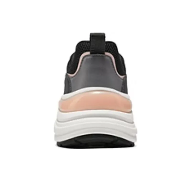 Skechers Street Supportive And Elastic Low Top Running Shoes Women's Black Pink-4