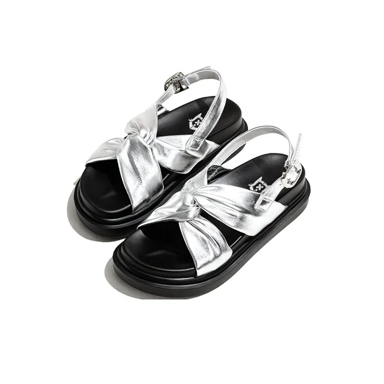 Old Meow Beach Sandals 4cm Women's Silver-3