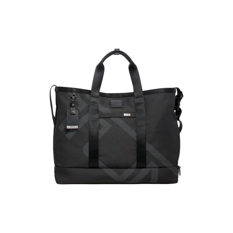 TUMI Alpha Fabric Tote Bag, Shopping Bag, Shoulder Bag, Crossbody Bag, Handbag Men's Black & Gray-0