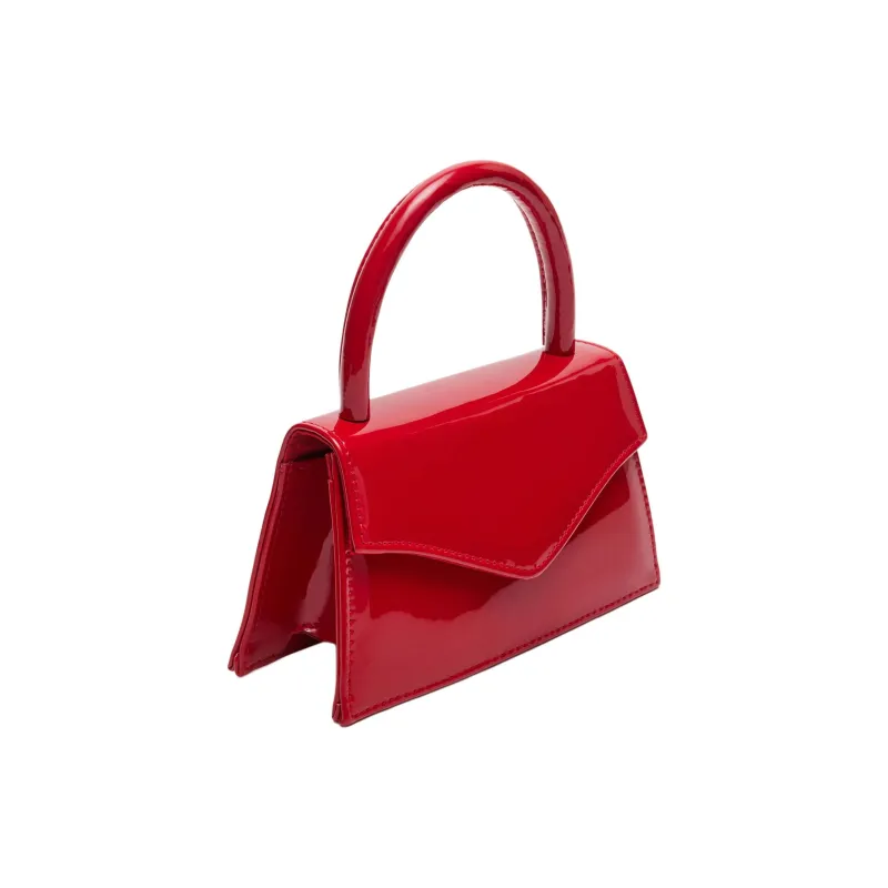 STEVE MADDEN Patent Leather Shoulder Bag Crossbody Bag Handbag Mini Women's Red-1