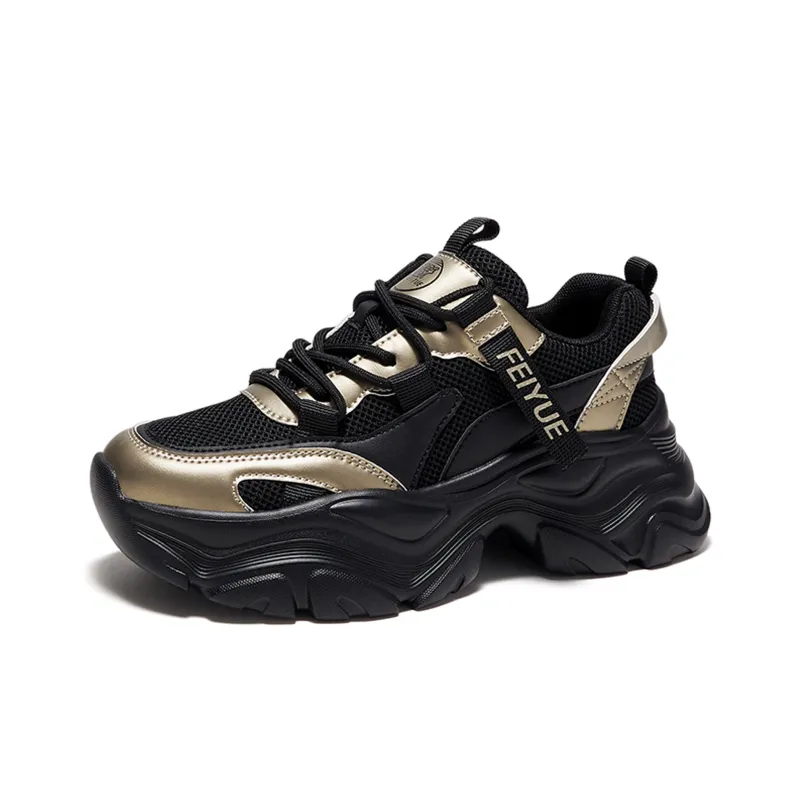 Feiyue Anti-Slip Wear-Resistant Low-Top Chunky Sneakers Women's-6