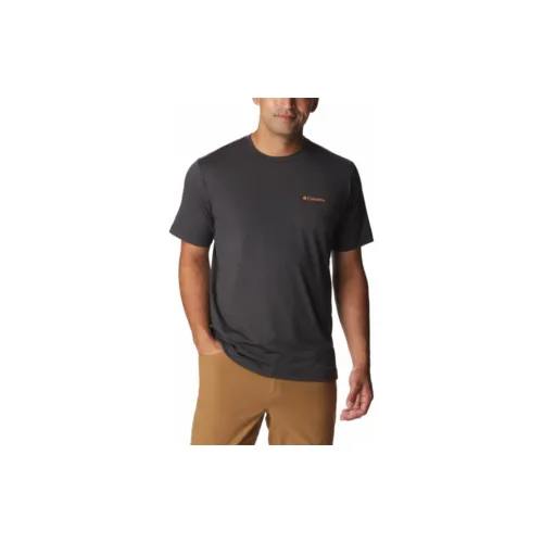 Columbia Tech Trail T-Shirts Men Dark Gray