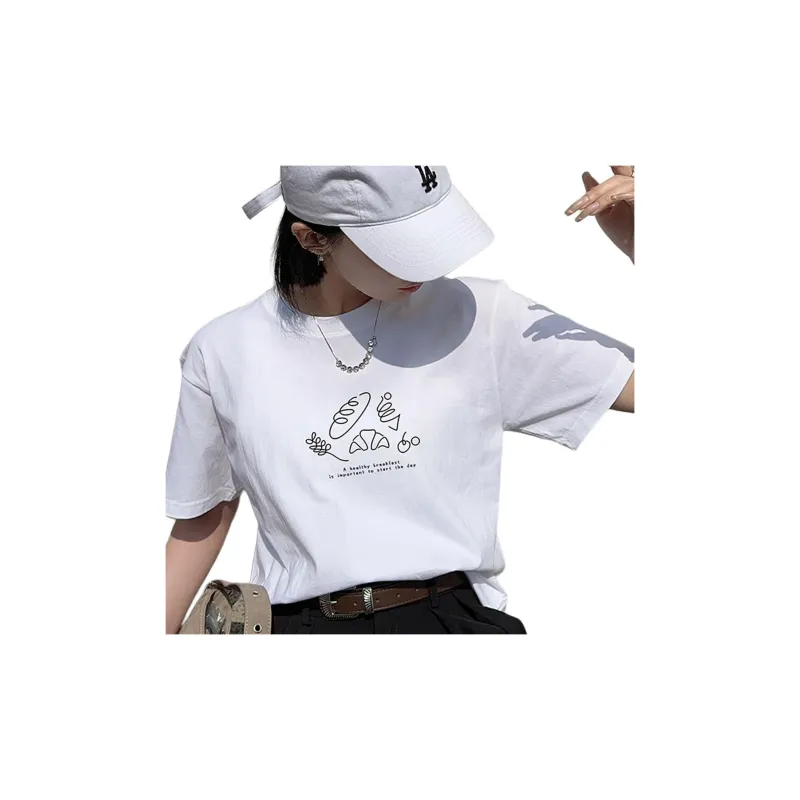Weixi T Shirts Women's White-1