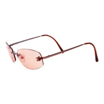 CHANEL 2000s Cc Rimless Rectangle-frame Sunglasses