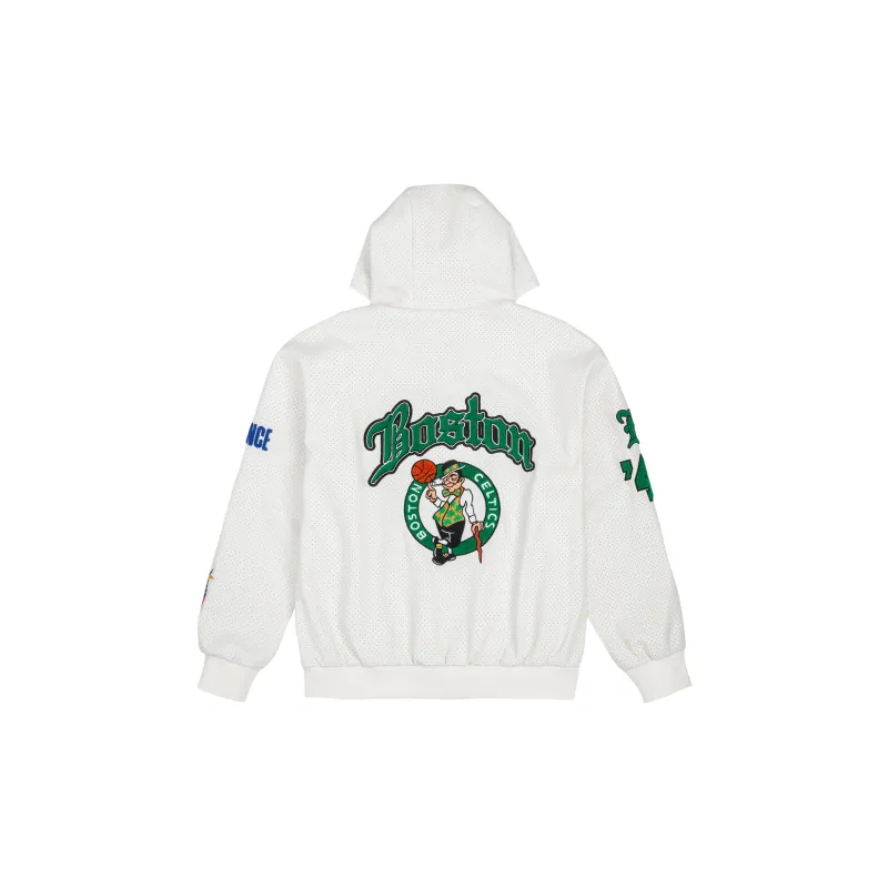 JEFF HAMILTON X Boston Celtics Artificial leather Hooded Jacket-1