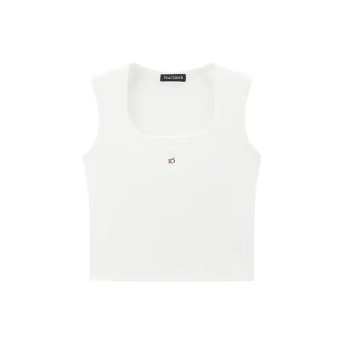 PEACEBIRD Tank Tops Women's White