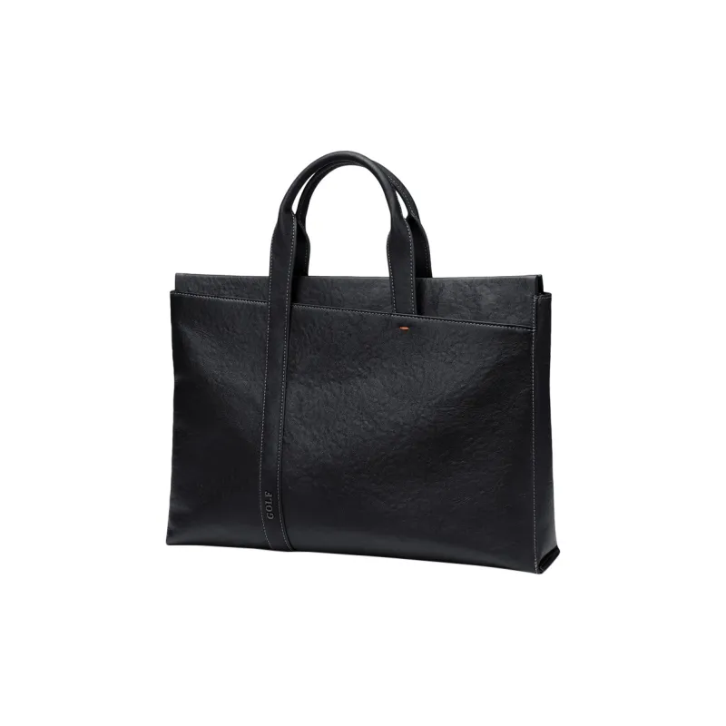 GOLF Cow Leather With Synthetic Leather Genuine Leather Briefcase Tubas Men's Black-1