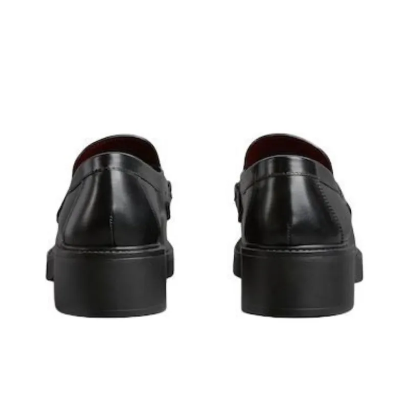 GUCCI Horsebit Loafers 4.5cm Women's Black-4