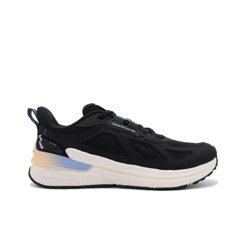 361° Abrasion Resistant Low Top Casual Running Shoes Women's Black Blue-1