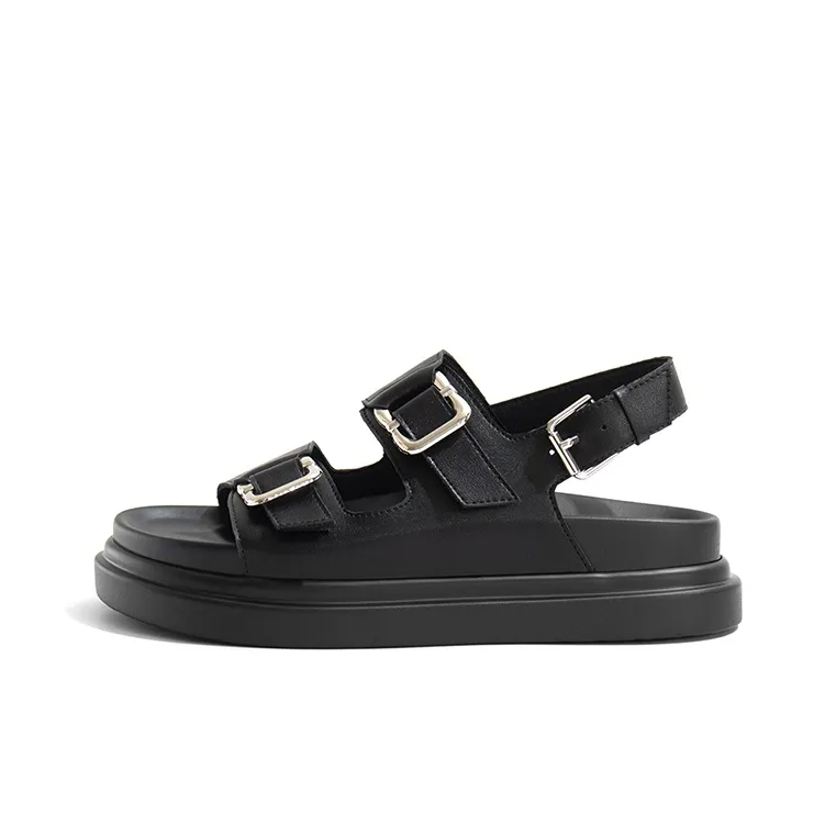 Old Meow Everyday Outerwear Beach Sandals 4.5cm Women's Black-0