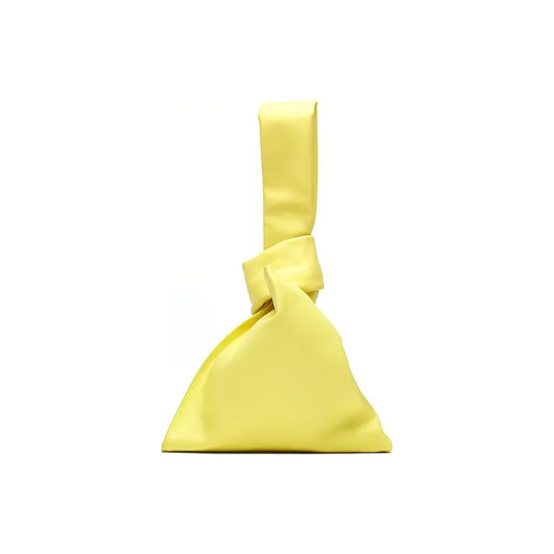 Bottega Veneta Calfskin Clutch Handbag Women's Yellow-1