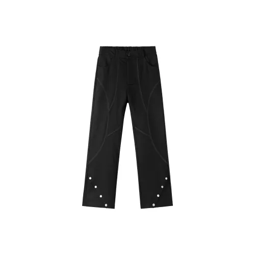 PILOTDRAGON Casual Pants Unisex Black Gloss