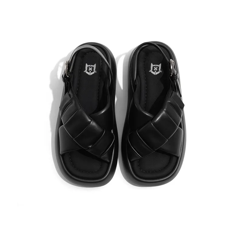 Old Meow Beach Sandals 5cm Women's Black-4