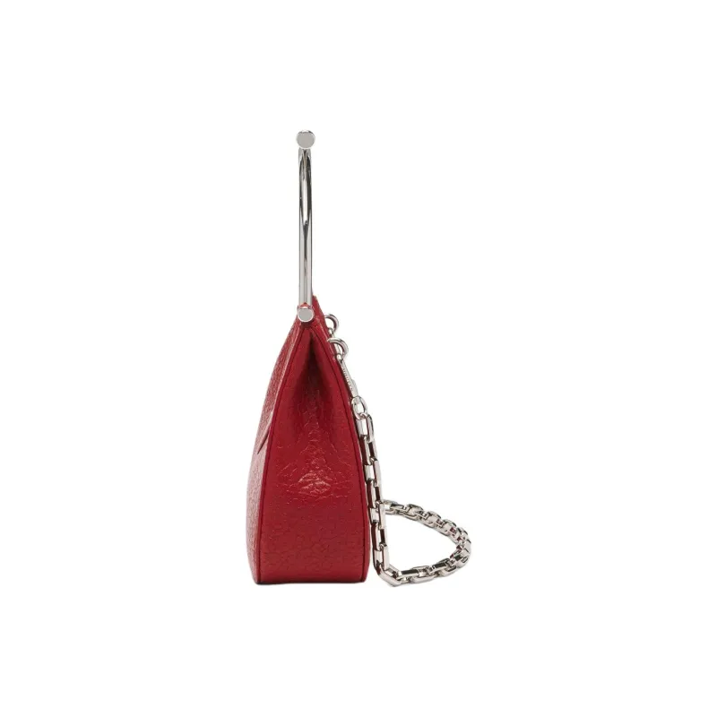 Alexander McQueen Grained Lambskin Shoulder Bag Crossbody Bag Handbag Mini Women's Red-1