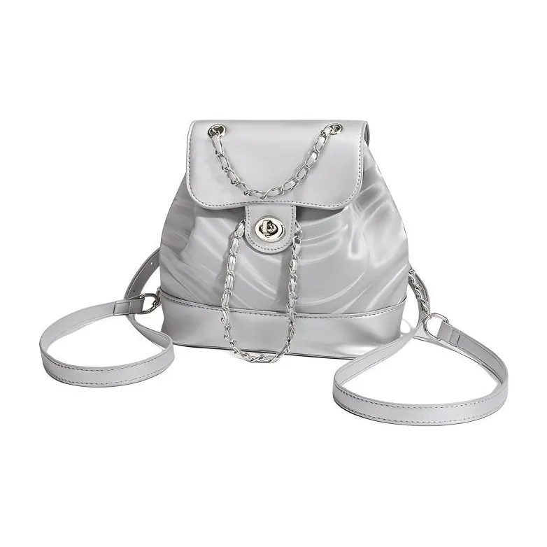 TTaG．baG PU Backpack Women's Silver-1