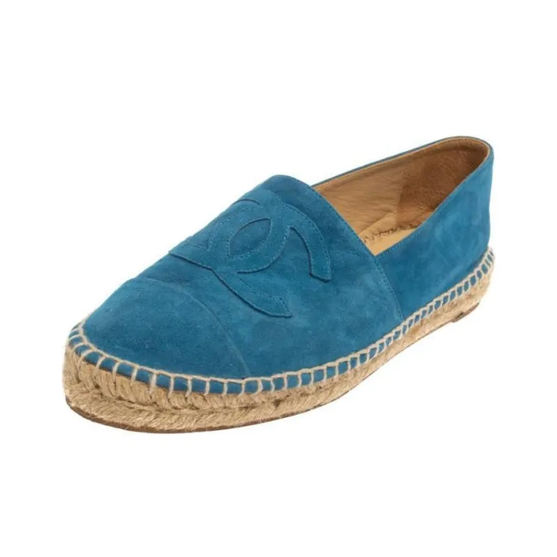 CHANEL Espadrilles Women's Blue-2