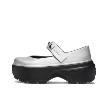 Crocs Platform Mary Jane Shoes Women's Silver