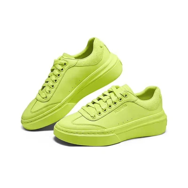 Skechers Court Classics Lightweight And Breathable Low Top Skateboard Shoes Women's Lemon-4