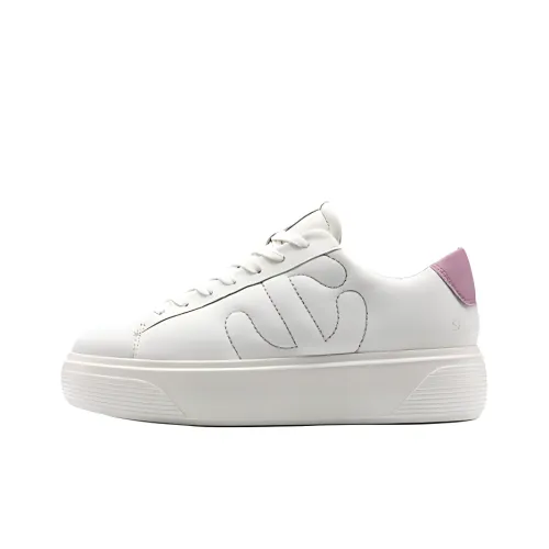 Ecco Low-Top Skateboard Shoes Women's White