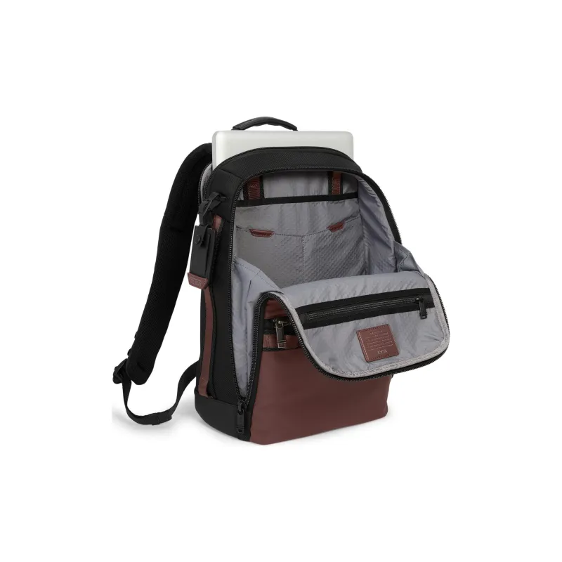 TUMI Fabric Backpack Unisex Deep Red-4