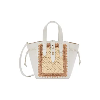 Furla Net Collection Grained Calfskin Tote Bag Shopping Bag Shoulder Bag Crossbody Bag Handbag Mini Women's White