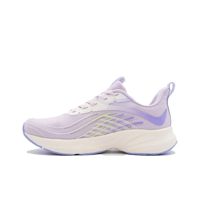 361° Wear-Resistant Low-Top Casual Running Shoes Women's White Purple-0